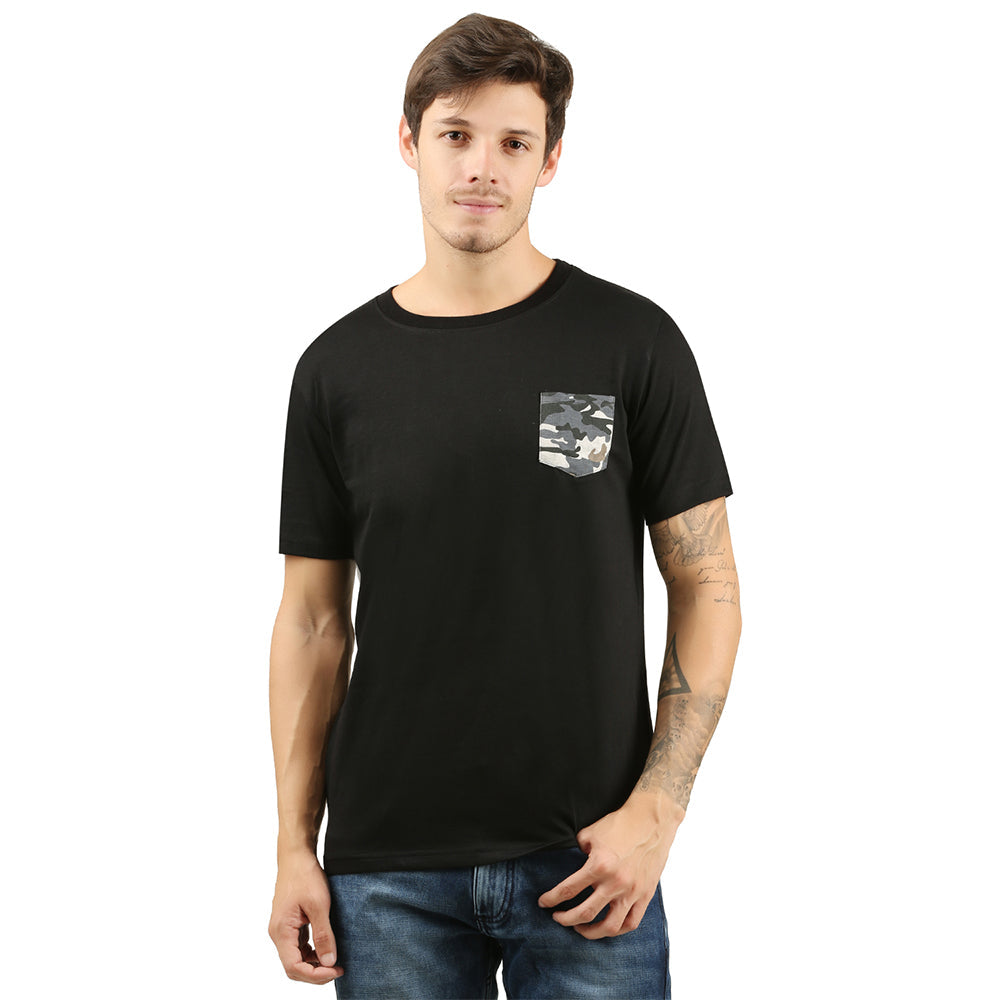 Camaflauge Pocket Black T-shirt