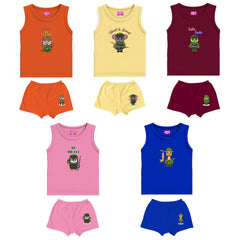 Camouflage Theme Printed Vest Bloomers