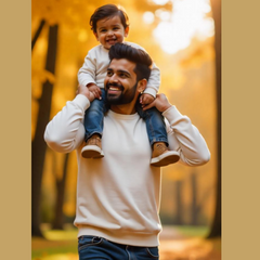Beige Twinning Dad and Son Sweatshirts - Best Father's day Gifts