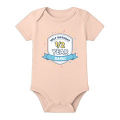 6 Month Baby Milestone Romper Personalized Design