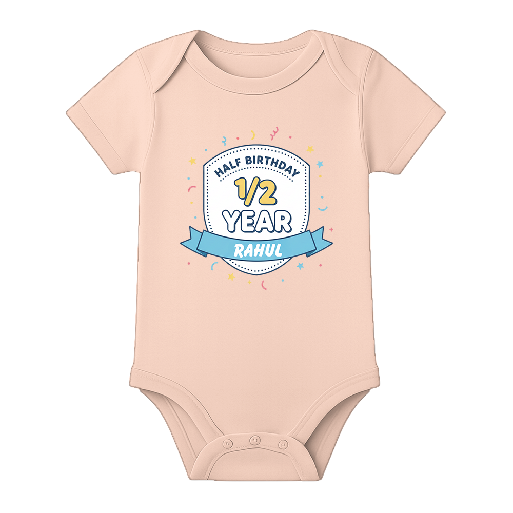 6 Month Baby Milestone Romper Personalized Design