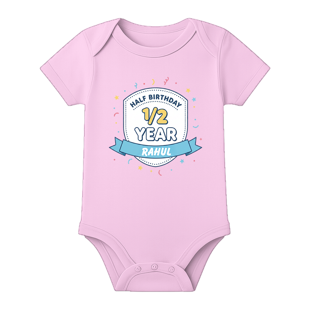 6 Month Baby Milestone Romper Personalized Design