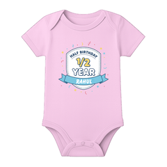 6 Month Baby Milestone Romper Personalized Design