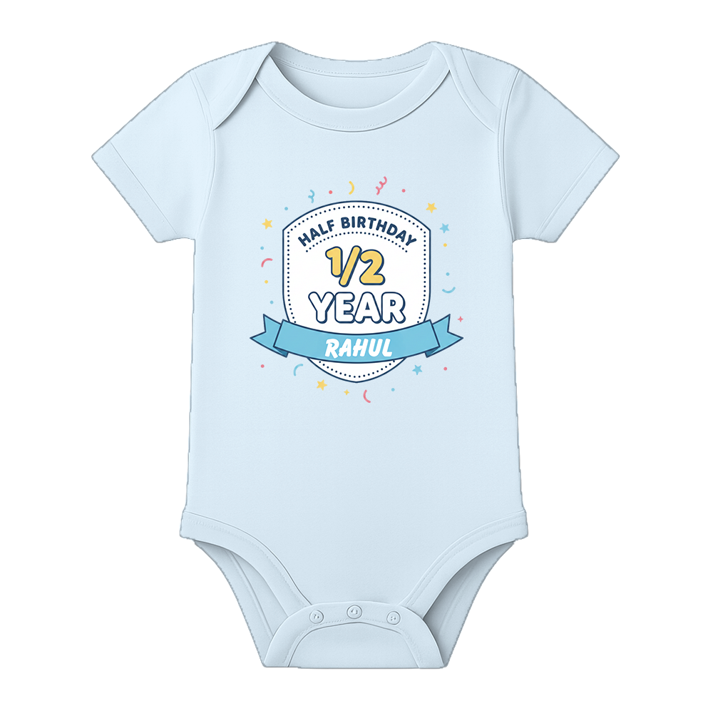 6 Month Baby Milestone Romper Personalized Design