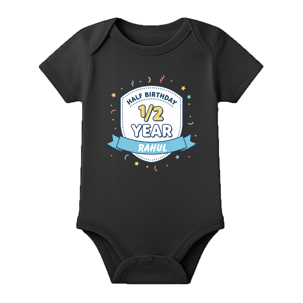 6 Month Baby Milestone Romper Personalized Design