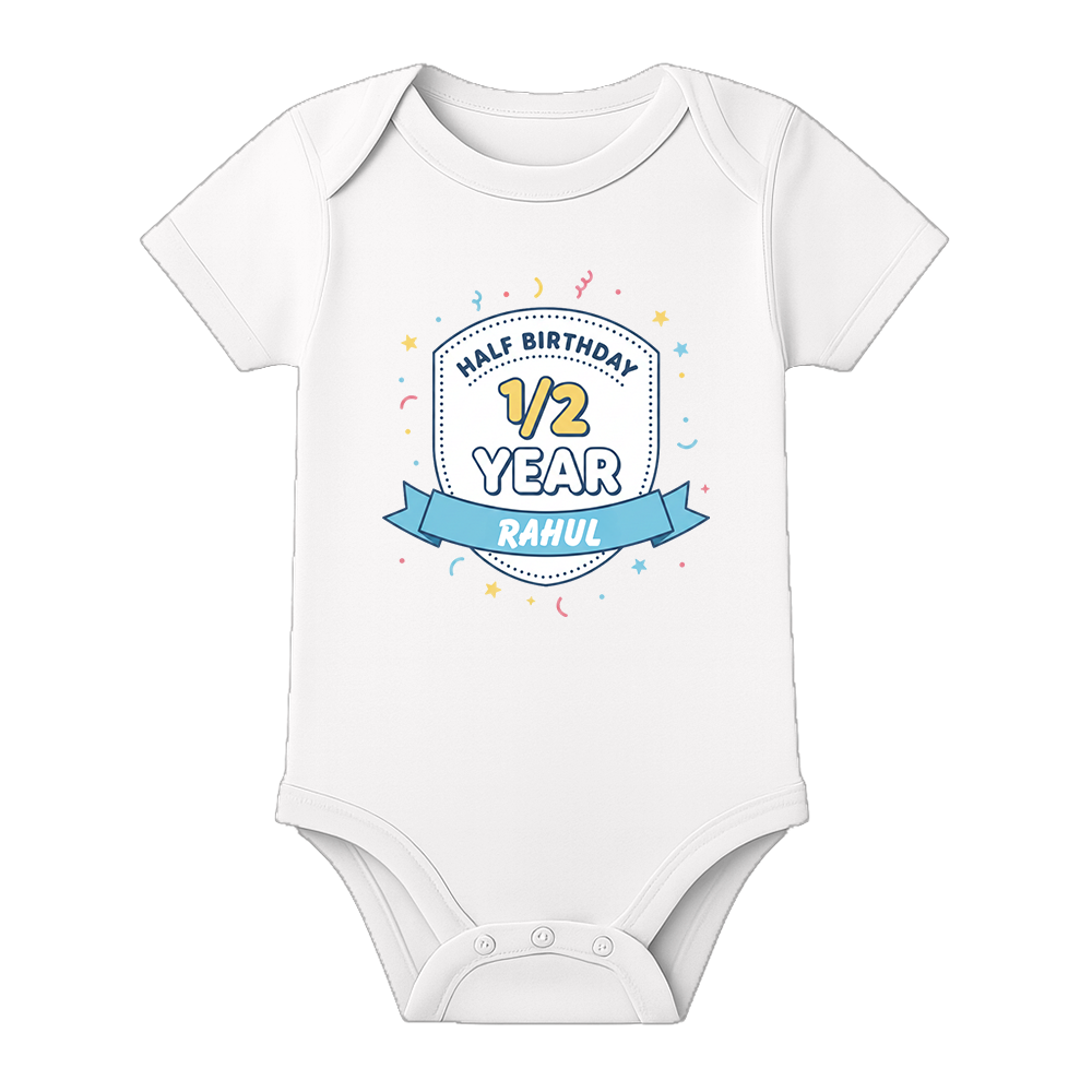 6 Month Baby Milestone Romper Personalized Design