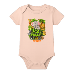 6 Month Completed Baby Romper Custom Print