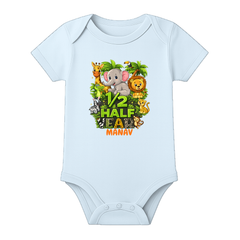 6 Month Completed Baby Romper Custom Print