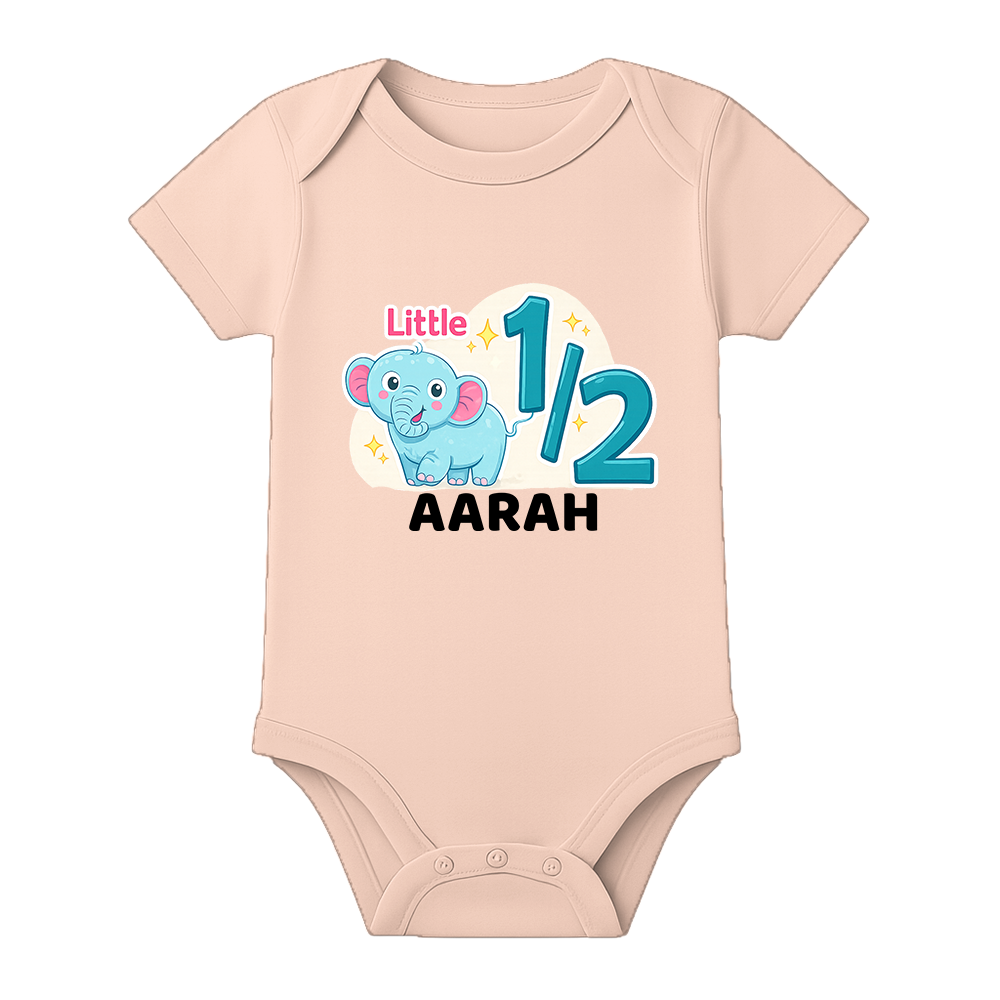 6 Month Milestone Onesie Custom Name Edition
