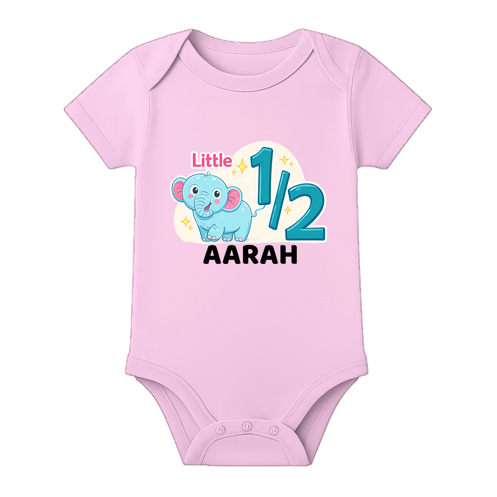 6 Month Milestone Onesie Custom Name Edition