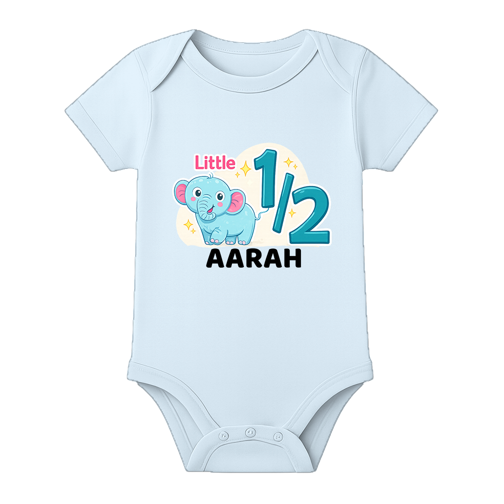 6 Month Milestone Onesie Custom Name Edition