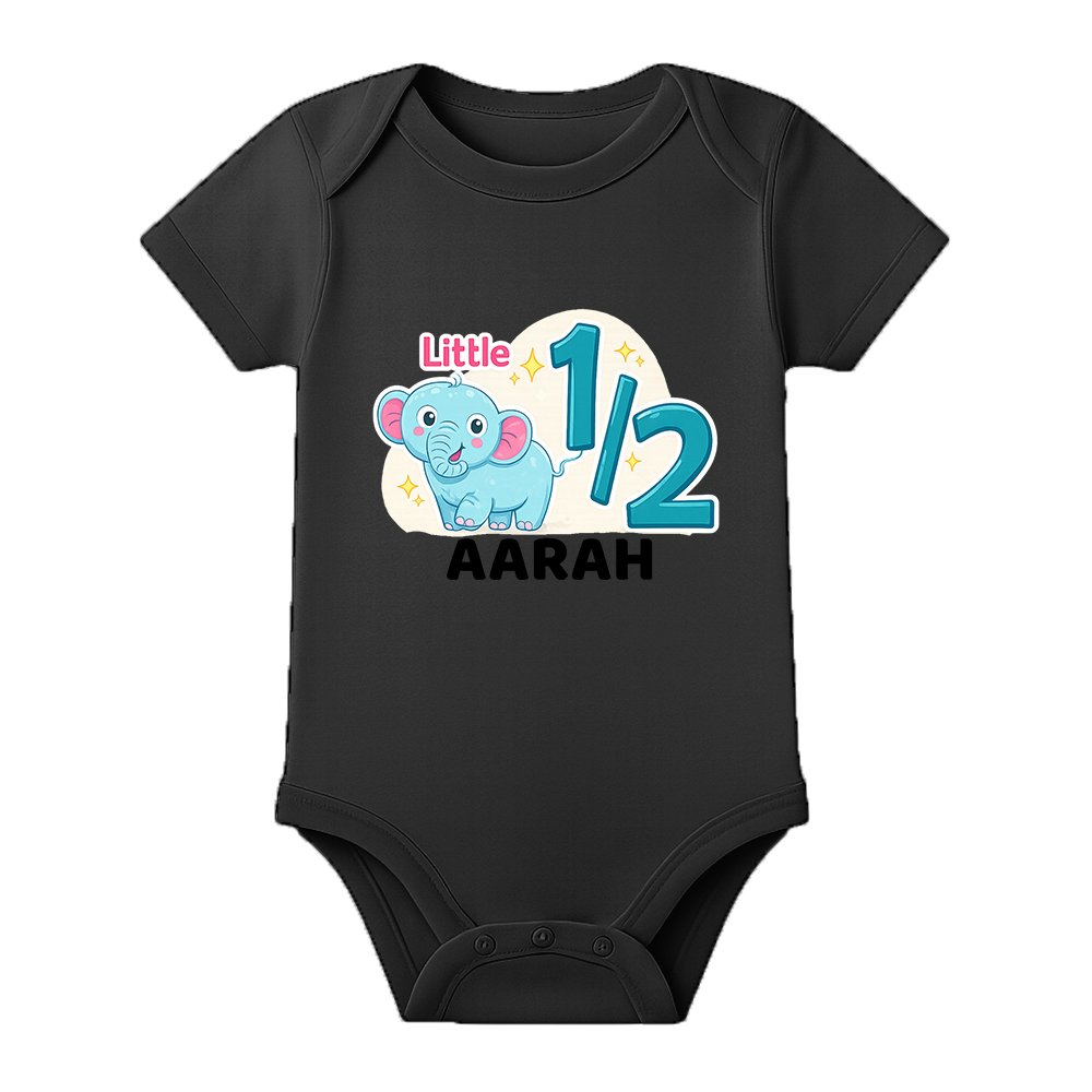 6 Month Milestone Onesie Custom Name Edition