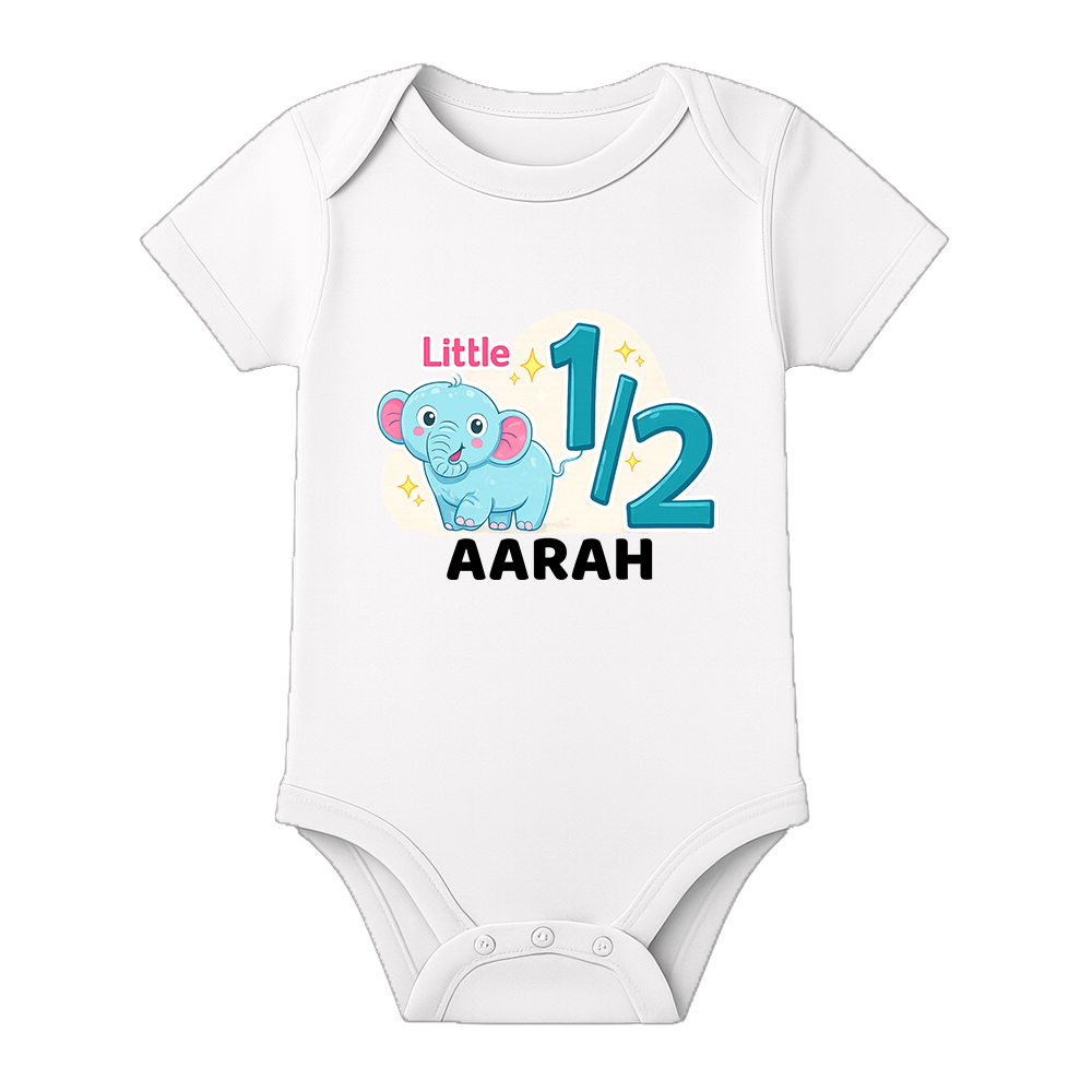 6 Month Milestone Onesie Custom Name Edition