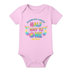 6 Months Complete Baby Romper Name Print