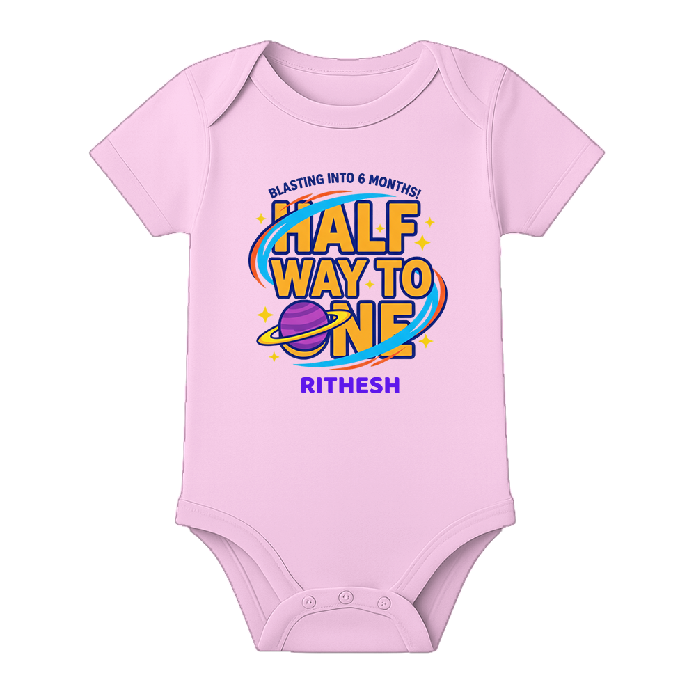 6 Month Baby Keepsake Outfit Custom Print
