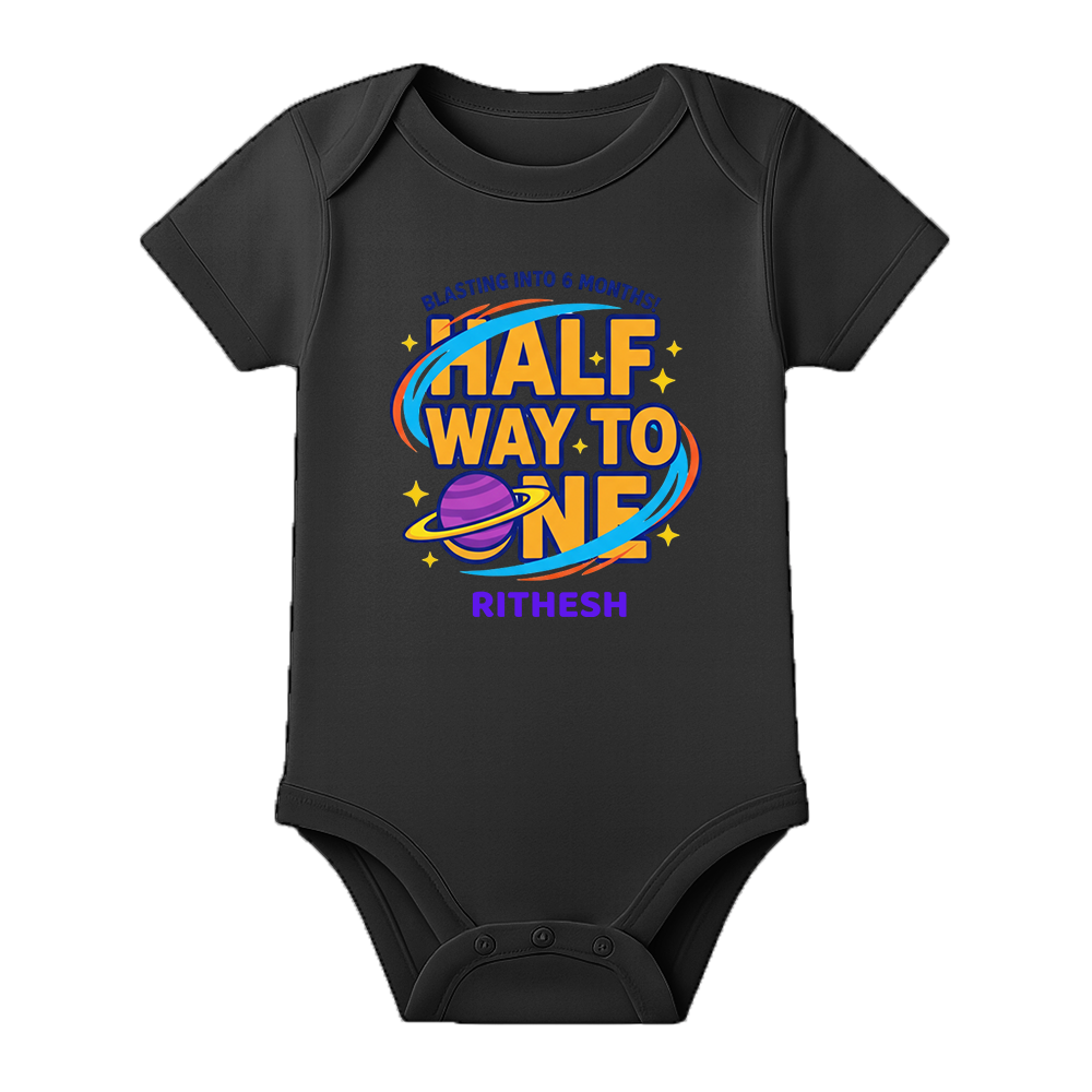 6 Month Baby Keepsake Outfit Custom Print