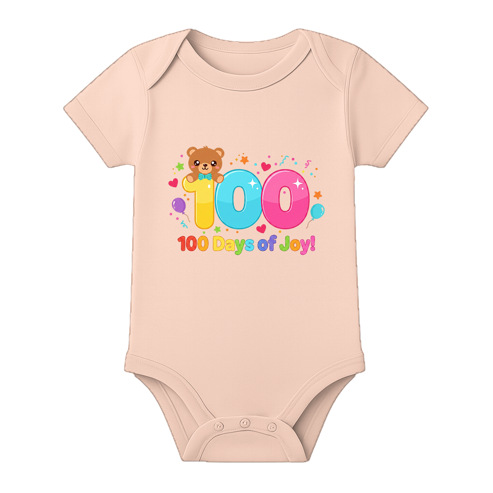 100 Days Baby Romper Cute Milestone Outfit for Baby Boy and Girl