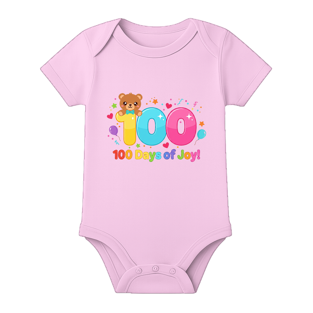 100 Days Baby Romper Cute Milestone Outfit for Baby Boy and Girl