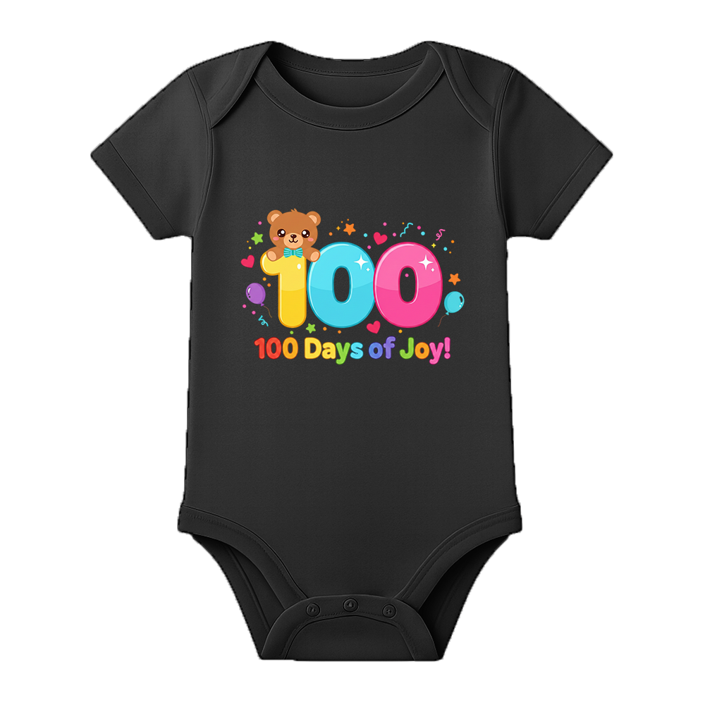 100 Days Baby Romper Cute Milestone Outfit for Baby Boy and Girl
