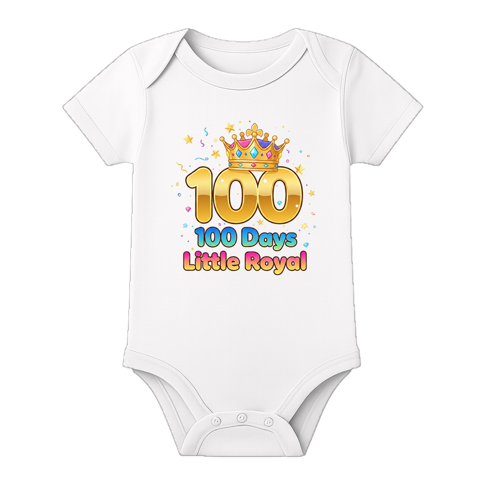 100th Day Celebration Romper Soft Cotton Baby Outfit