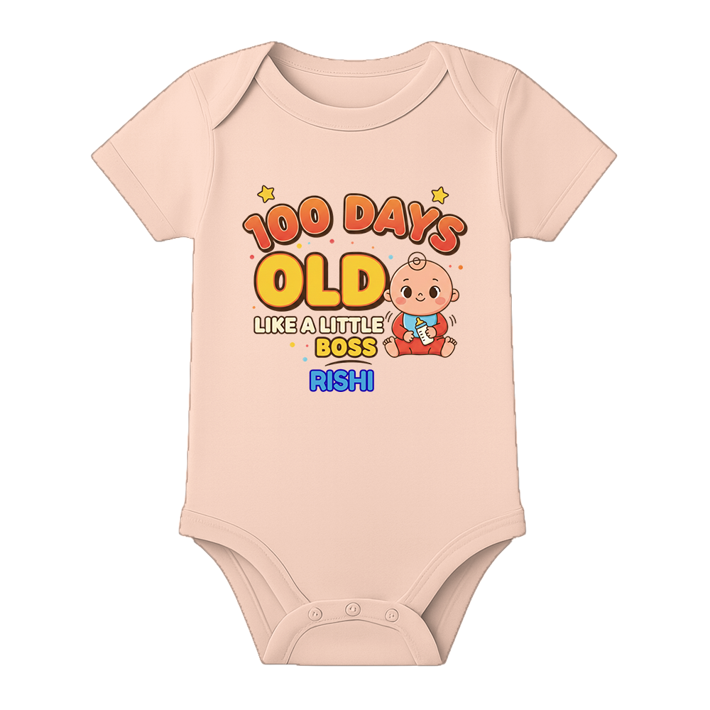 100 Days Celebration Onesie for Newborn Baby