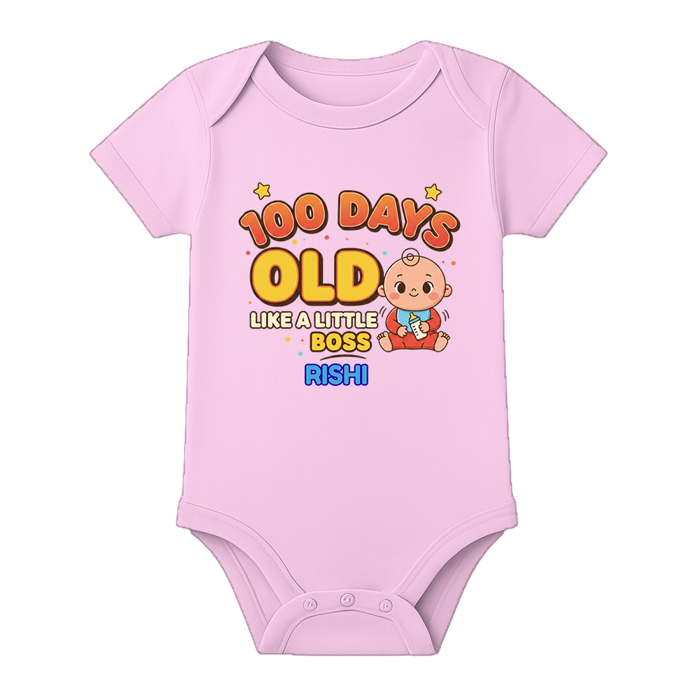 100 Days Celebration Onesie for Newborn Baby
