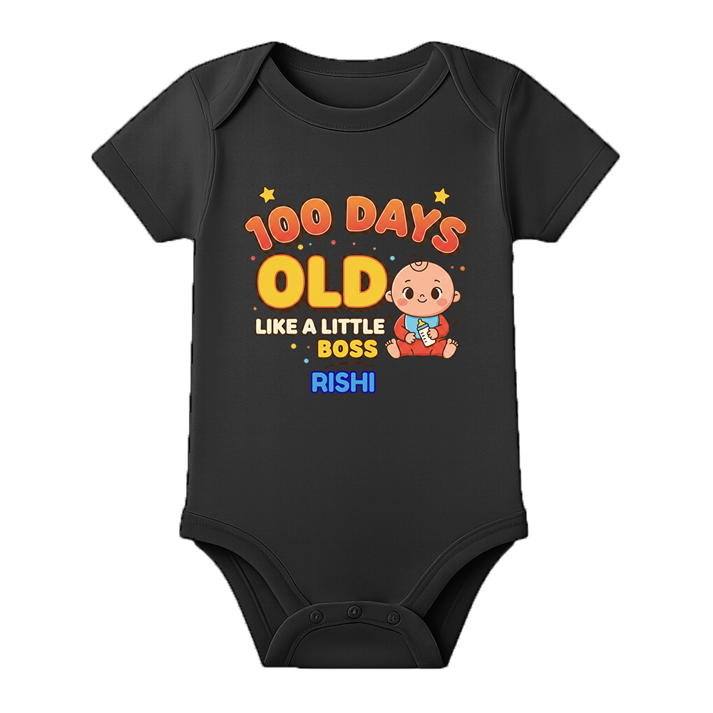 100 Days Celebration Onesie for Newborn Baby
