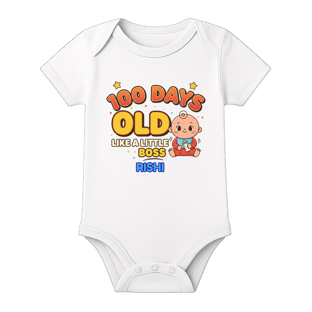 100 Days Celebration Onesie for Newborn Baby