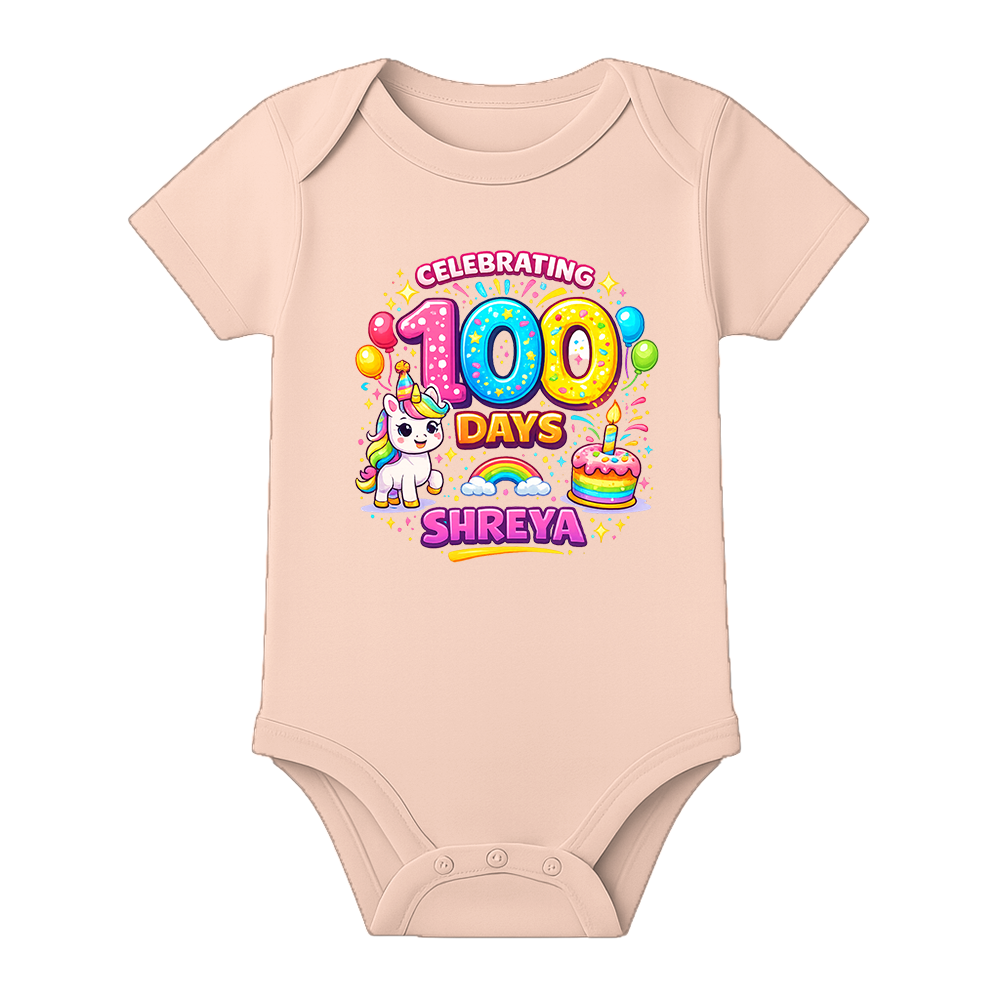 100 Days Old Baby Romper Soft Cotton Outfit