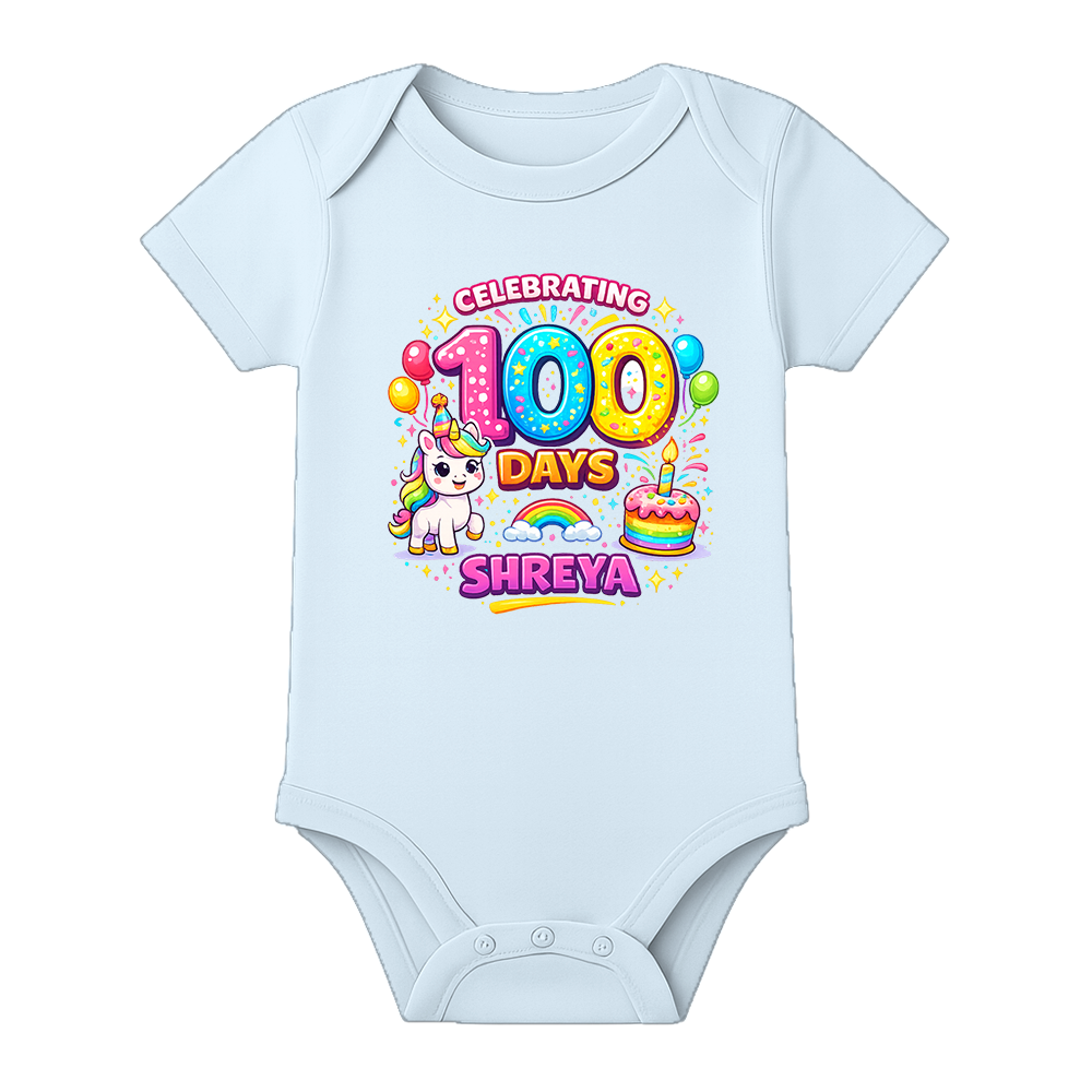 100 Days Old Baby Romper Soft Cotton Outfit