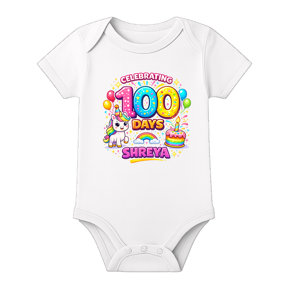 100 Days Old Baby Romper Soft Cotton Outfit