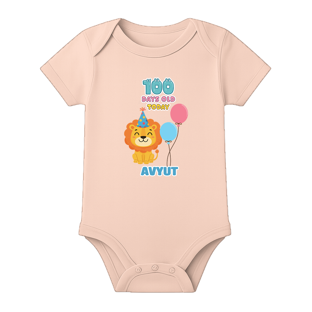 100 Days Baby Girl Romper Cute Printed Design