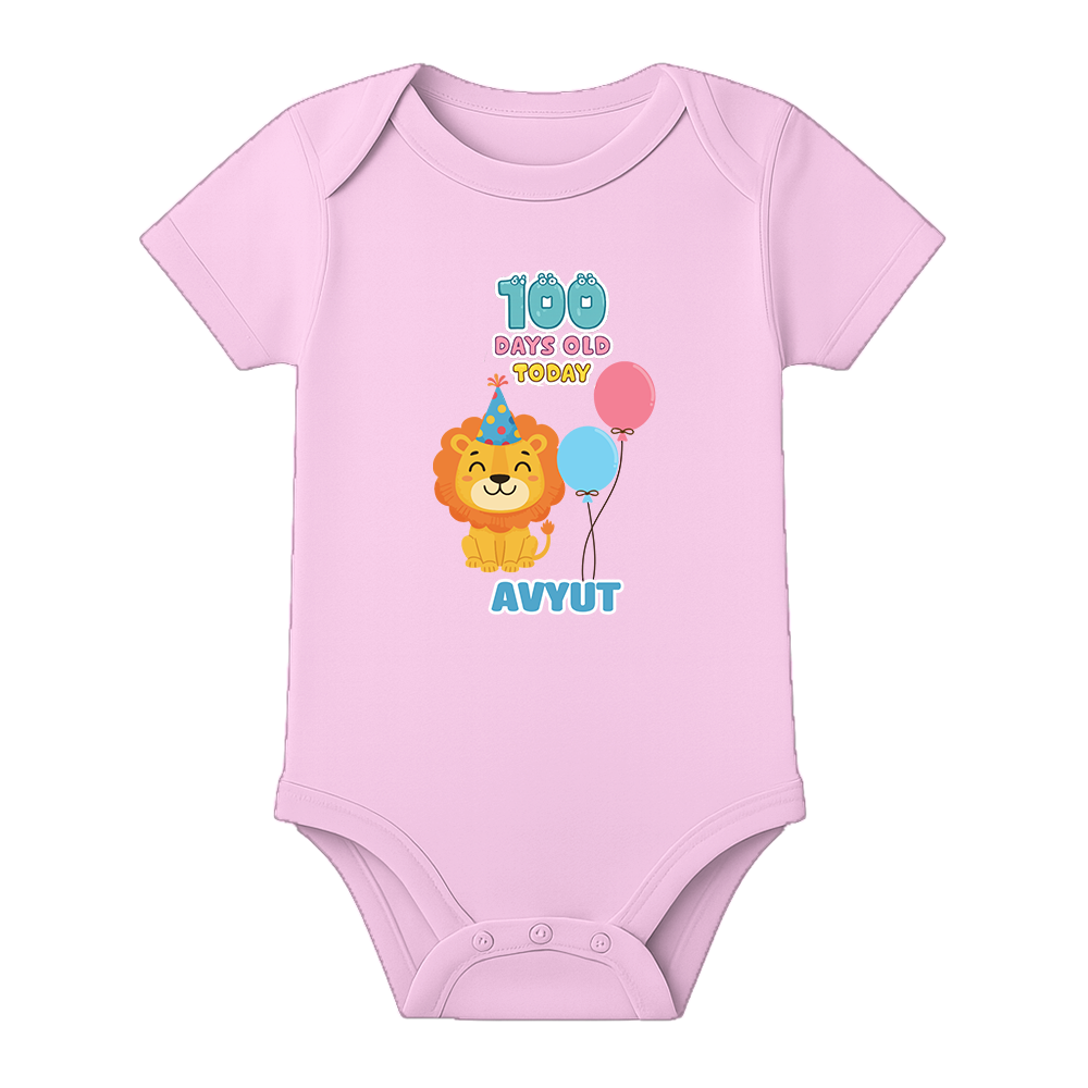 100 Days Baby Girl Romper Cute Printed Design