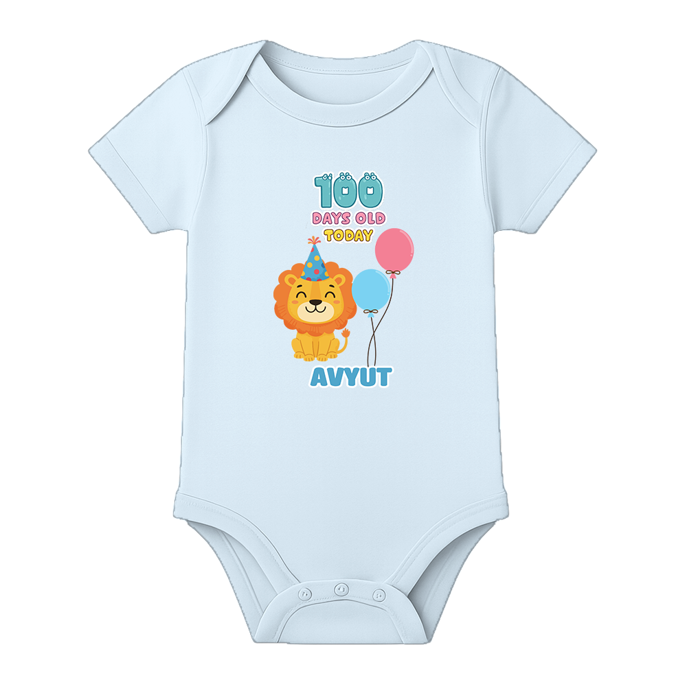 100 Days Baby Girl Romper Cute Printed Design