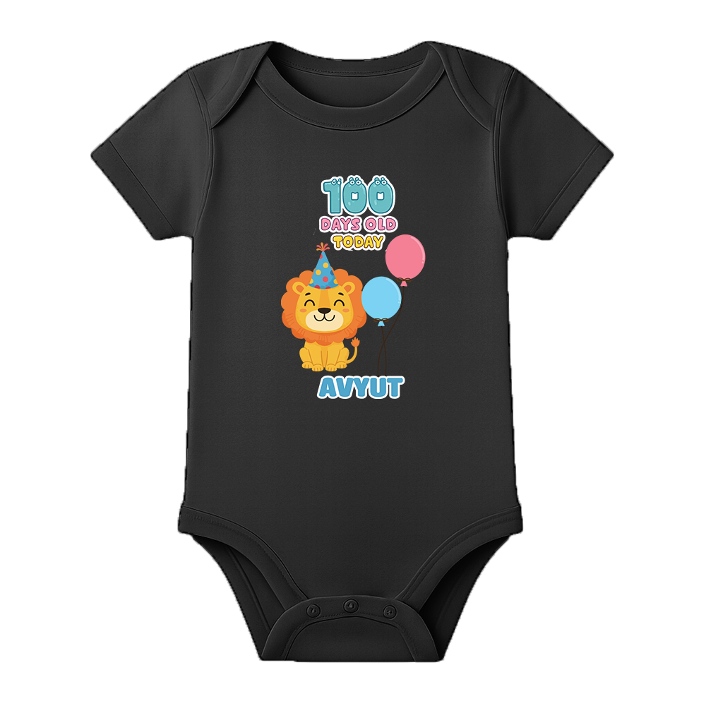 100 Days Baby Girl Romper Cute Printed Design