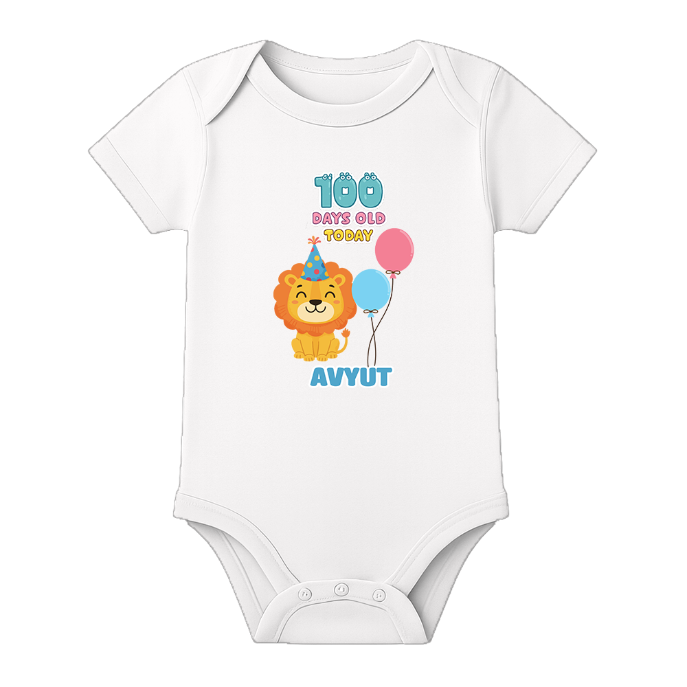 100 Days Baby Girl Romper Cute Printed Design