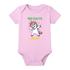 100 Days Baby Milestone Onesie Half Sleeve Cotton