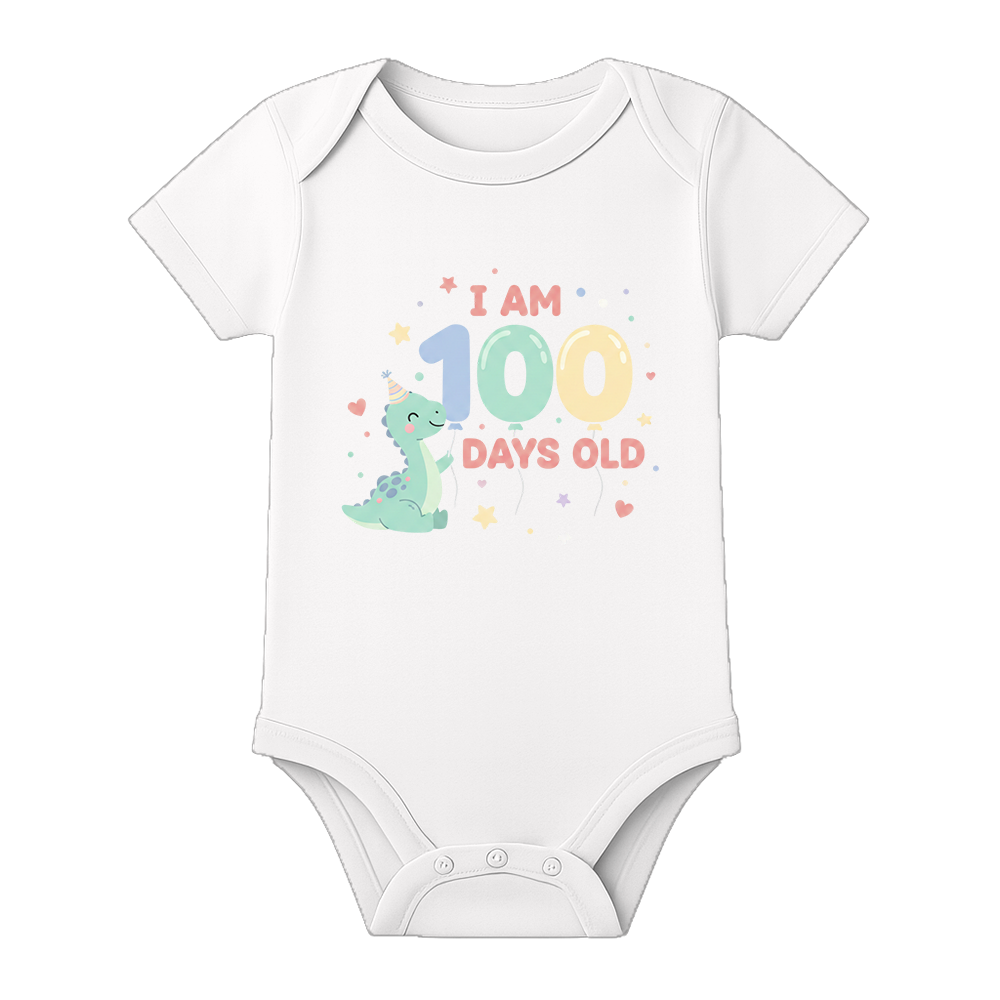 100 Days Celebration Baby Onesie Soft and Breathable