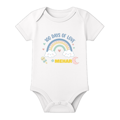 100 Days Baby Photoshoot Romper with Cute Print