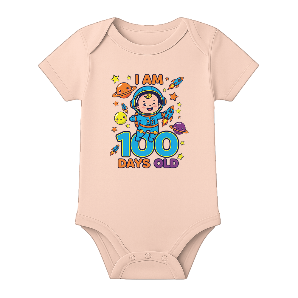 100 Days Milestone Baby Romper Customizable Design