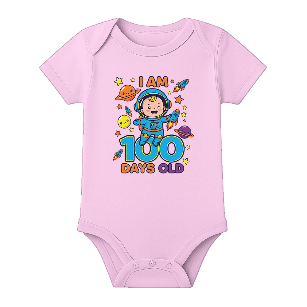 100 Days Milestone Baby Romper Customizable Design