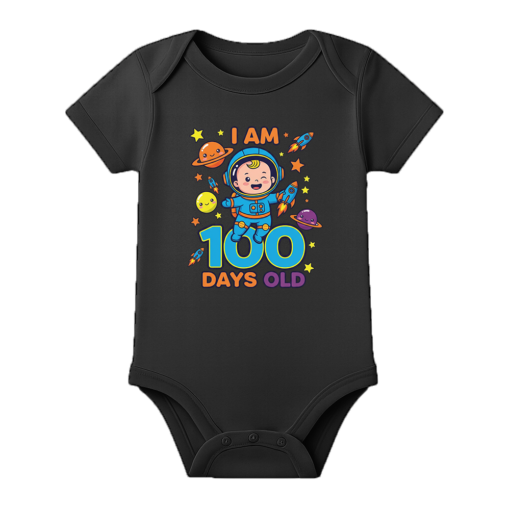 100 Days Milestone Baby Romper Customizable Design