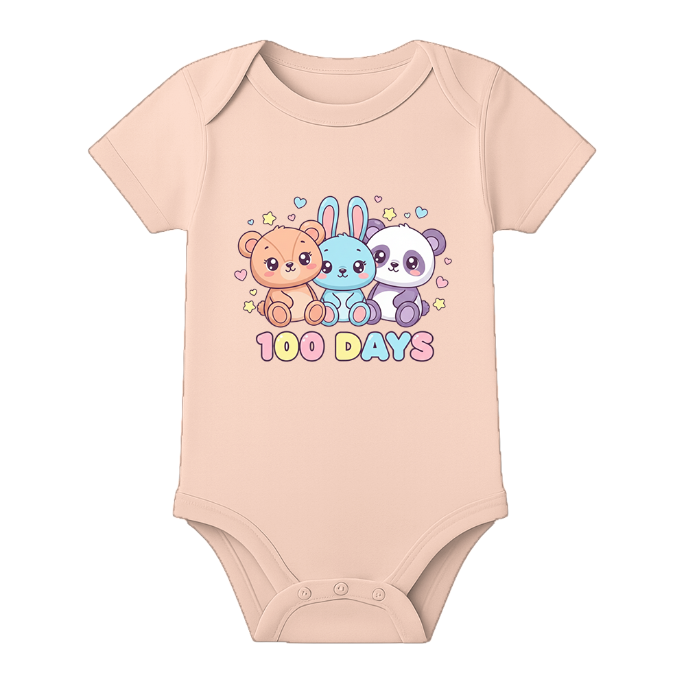 100 Days Baby Romper First Milestone Celebration Outfit