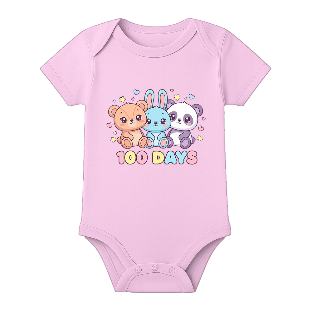 100 Days Baby Romper First Milestone Celebration Outfit