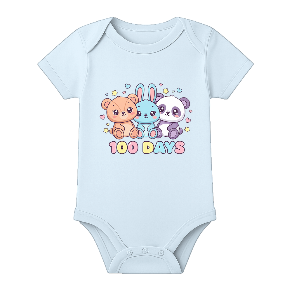 100 Days Baby Romper First Milestone Celebration Outfit
