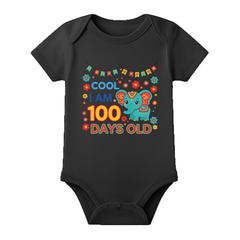 100th Day Baby Onesie Cute Printed Cotton Dress