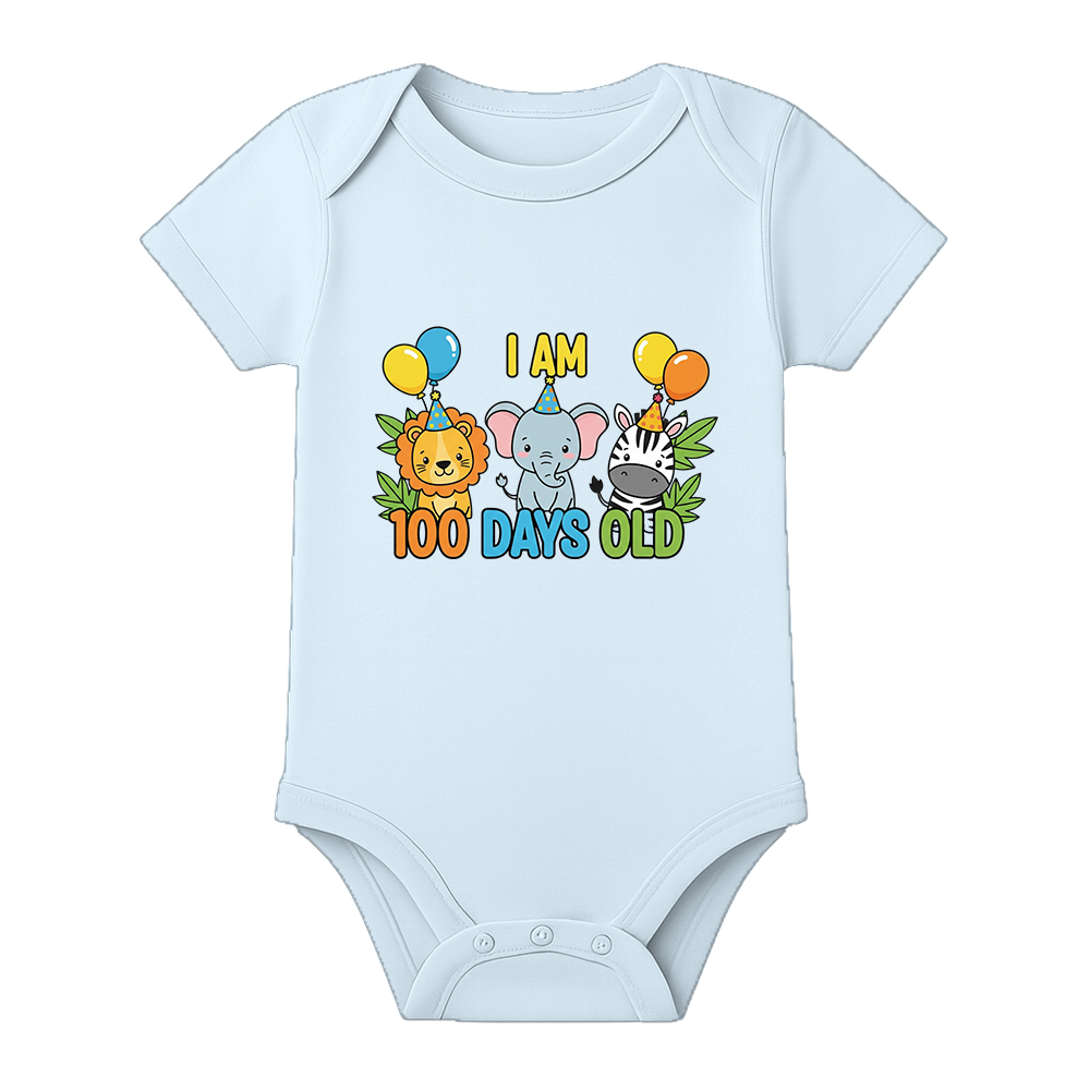 100 Days Celebration Baby Onesie Custom Name Option