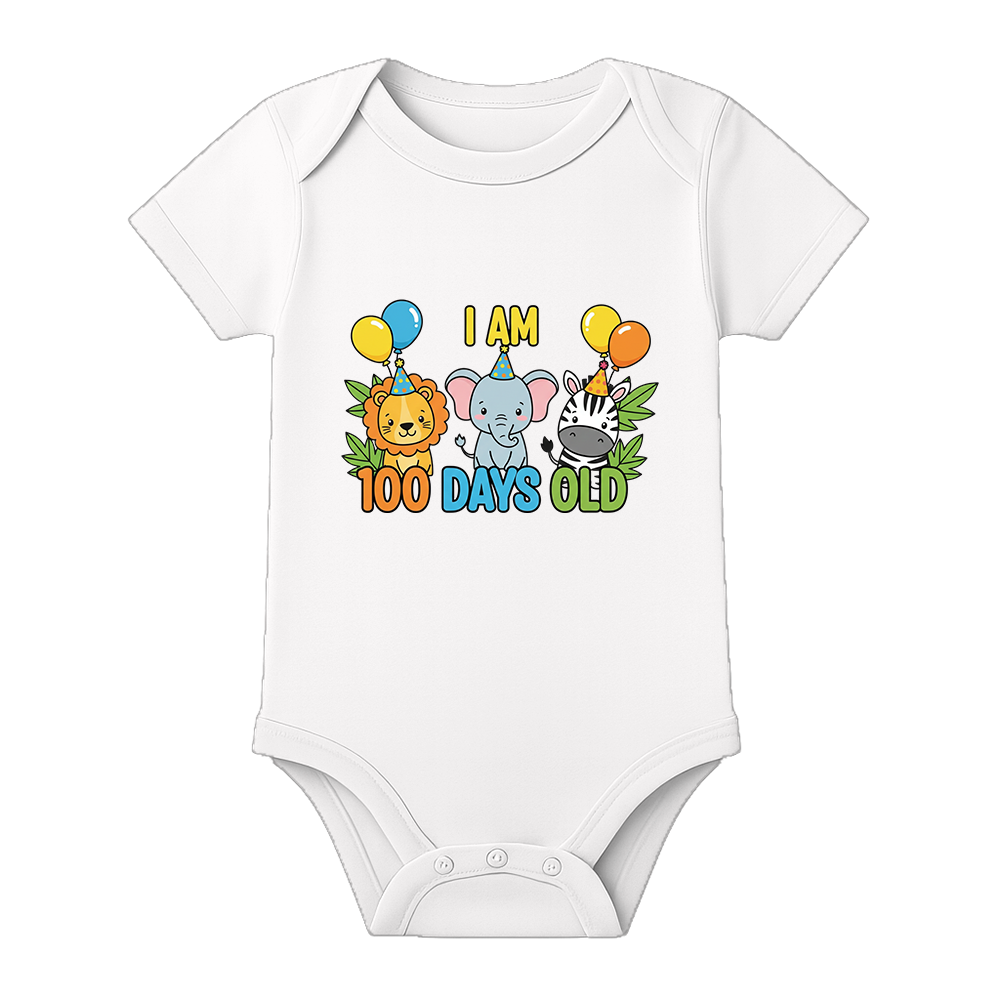 100 Days Celebration Baby Onesie Custom Name Option