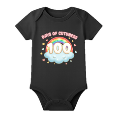 100 Days Baby Bodysuit Milestone Printed Cotton Wear