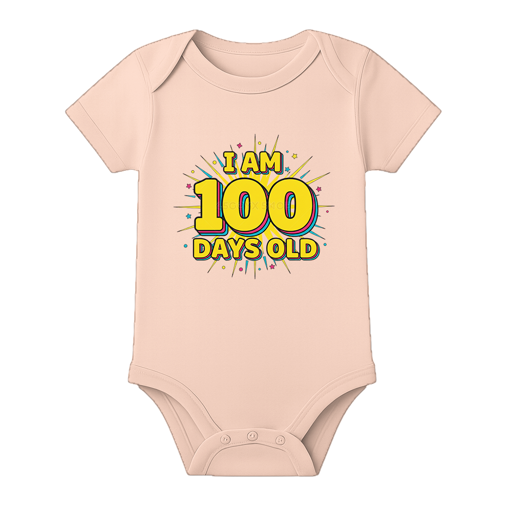 100 Day Old Baby Onesie Milestone Theme Dress
